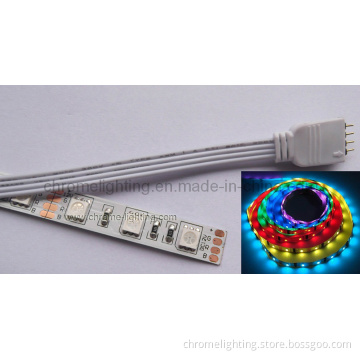 5050 RGB Strip Light Strip Light,USD2.99/M,White PCB with Male Plug